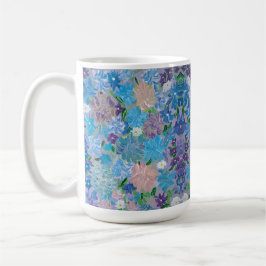 Caneca De Café Blue Hazard Floral Coffee Mug