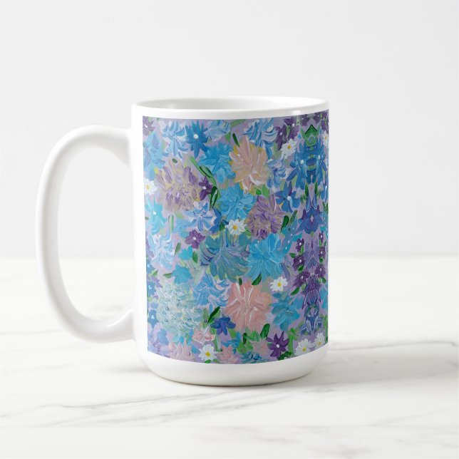 Caneca De Café Blue Hazard Floral Coffee Mug (Esquerda)