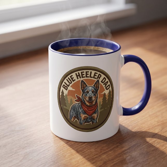 Caneca de Café Blue Heeler Dad | Presente para Pai (Criador carregado)