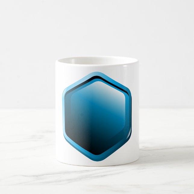 Caneca De Café Blue Hexagon Mug (Criador carregado)