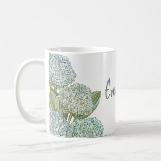 Caneca De Café Blue Hydrangea (Esquerda)