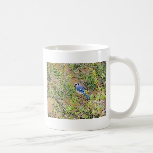Caneca De Café Blue Jay sobre Myrtle da Cera do Sul (Direita)