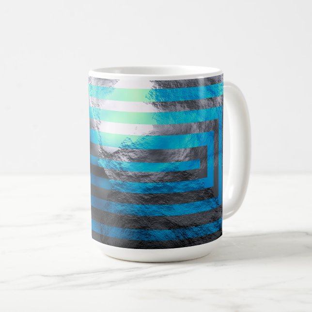 Caneca De Café Blue Labyrinth (Frente Esquerda)