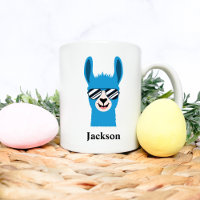 Blue Llama Sunglass Boy Personalize Name