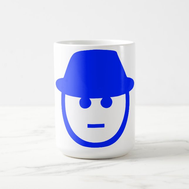 Caneca De Café Blue Man Illustration Coffee Mug (Centro)