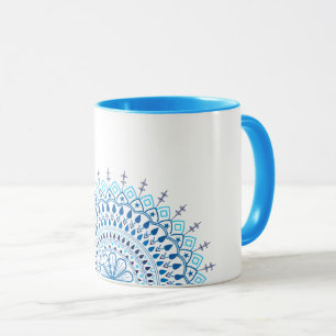 Caneca de café Blue Mandala