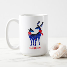 Caneca De Café Blue Nordic Christmas Reindepaer