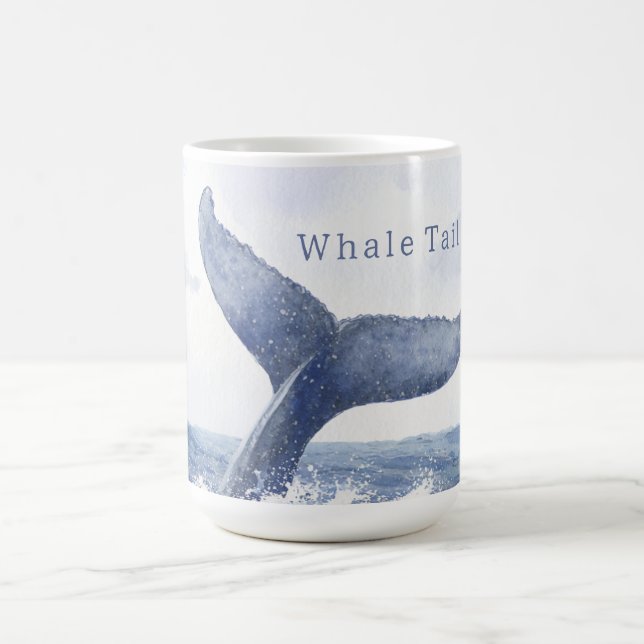 Caneca De Café Blue Ocean Whale Tail (Centro)
