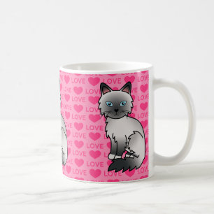 Caneca De Café Blue Point Birman / Ragdoll Cat Love