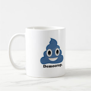 Caneca De Café Blue Poo Democrap -