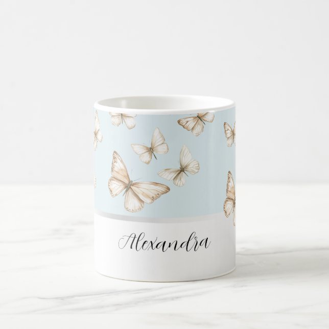 Caneca De Café Blue Skies & Butterflies  (Centro)