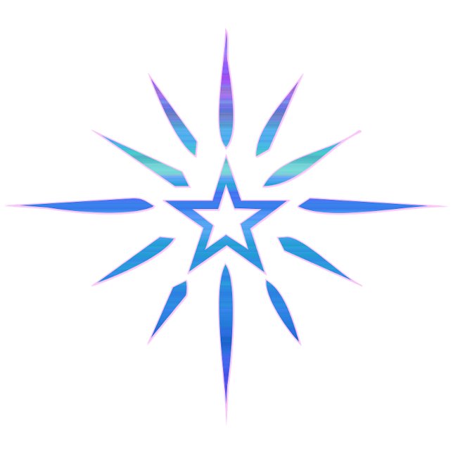 Caneca De Café Blue Star Shine Minimalist Mug | Glow Art (Criador carregado)