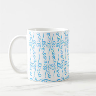Caneca De Café Blue Swirls Mug