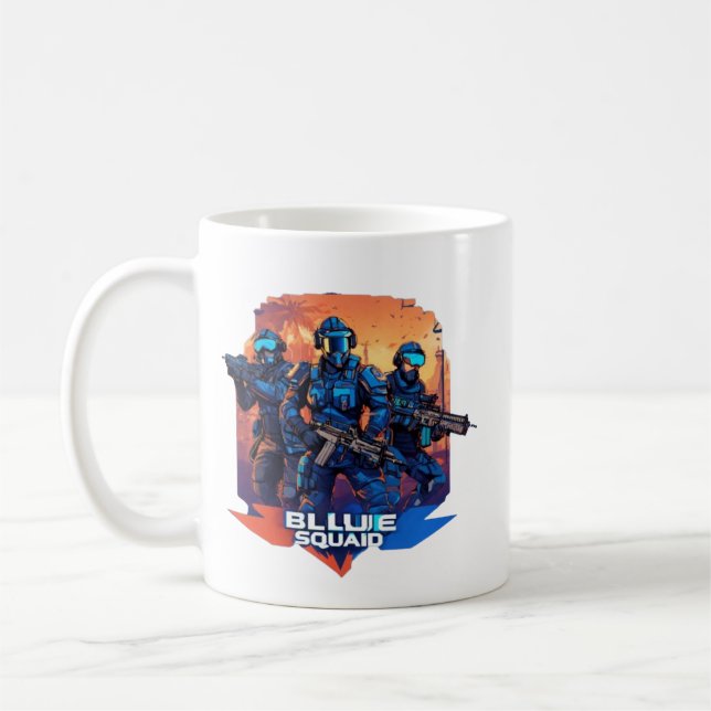 Caneca De Café Blue Thunder Squad Mug - Aumente seu jogo (Esquerda)