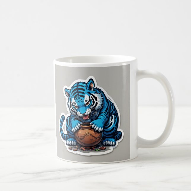 Caneca De Café Blue tiger (Direita)