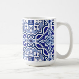Caneca De Café Blue tiles,Mediterranean tiles,majolica
