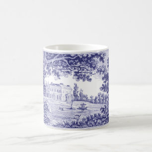 Caneca De Café Blue Toile Mug - Decoração do País Francês