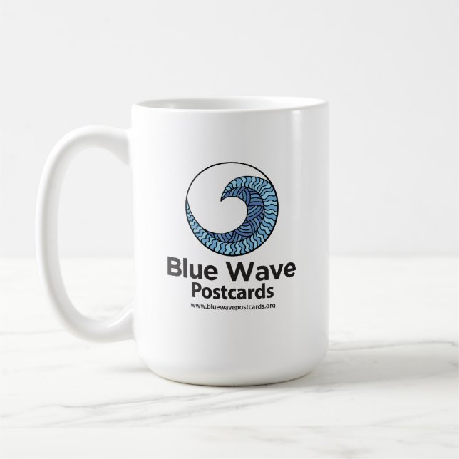 Caneca De Café Blue Wave Postcards - Classic Mug, 11 oz (Esquerda)