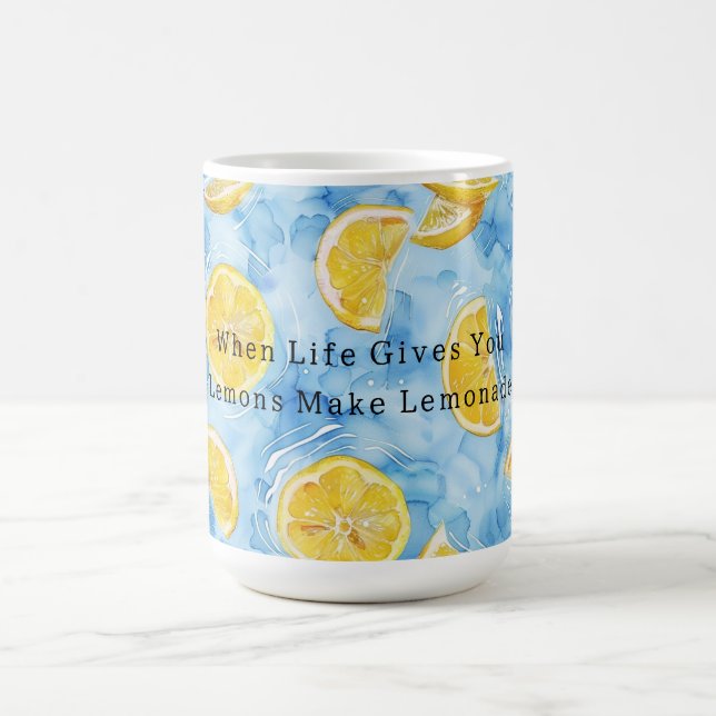 Caneca De Café Blue When Life Gives You Lemons Lemonade (Centro)
