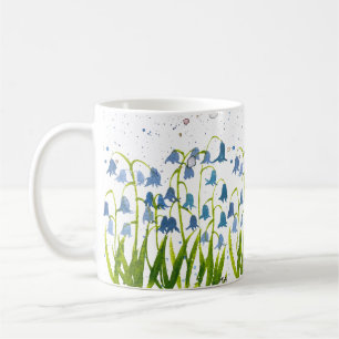 Caneca De Café Bluebells Blue Flor Nature Botânico Bonito