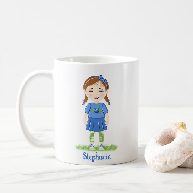 Caneca De Café Blueberry Birthday (Com Donut)