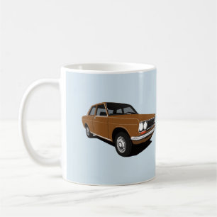 Caneca De Café Bluebird 1600 de Brown Datsun (510), duas imagens