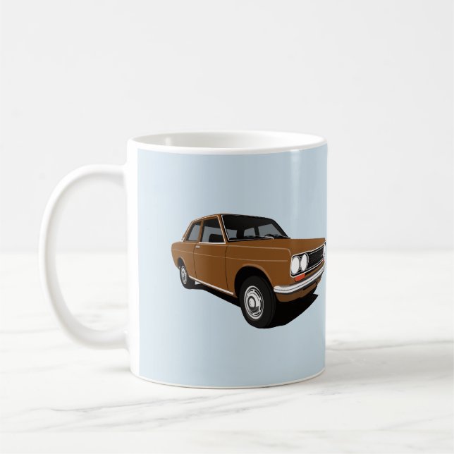 Caneca De Café Bluebird 1600 de Brown Datsun (510), duas imagens (Esquerda)