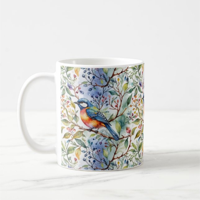 Caneca De Café Bluebird e Berries (Esquerda)