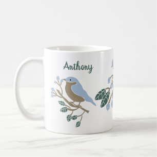 Caneca De Café Bluebird e Blueberry personalizados