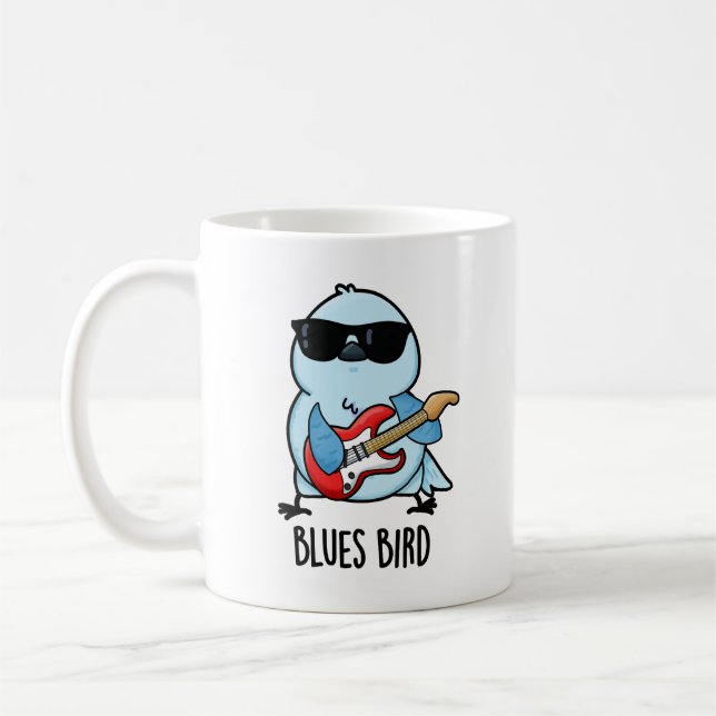 Caneca De Café Bluebird Funny Bluebird Pun (Esquerda)