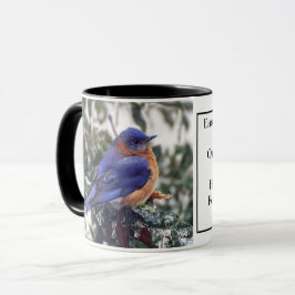 Caneca de café Bluebird oriental com identificação
