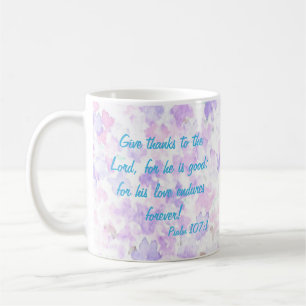 Caneca De Café Bluebird Watercolor Scripture Mug Psalm 107