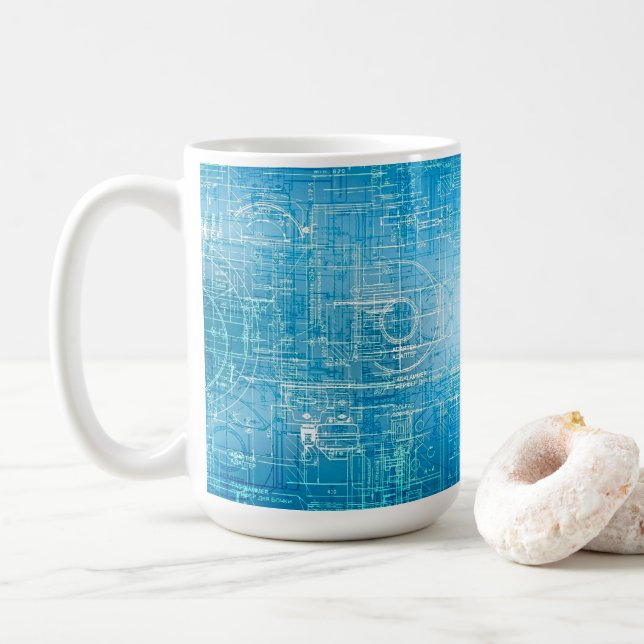 Caneca De Café Blueprint do Bold Dreams Coffee Mug (Com Donut)