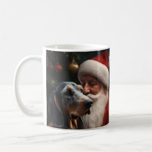 Caneca De Café Bluetick Coonhound com Natal