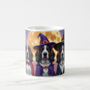 Caneca De Café Bluetick Coonhound Dogs Pumpkin Halloween Engraçad