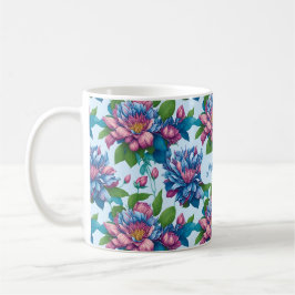 Caneca De Café Blumenmuster: Dahlienzauber -