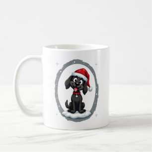 Caneca De Café Blusa de Natal de Manga Curta Black Labrador Chris