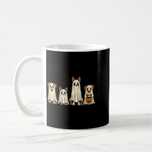 Caneca De Café Blusa Feminina de Cachorro Fantasma de Halloween c