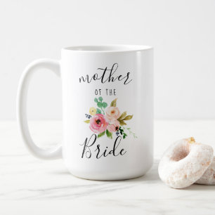 Caneca De Café Blush Florals Mãe da Noiva Gift 15oz
