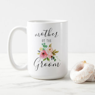 Caneca De Café Blush Florals Mãe do Groom Gift 15oz