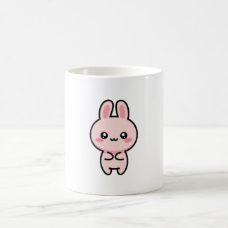 Caneca De Café Blushing Bunny – Cute Kawaii Illustration