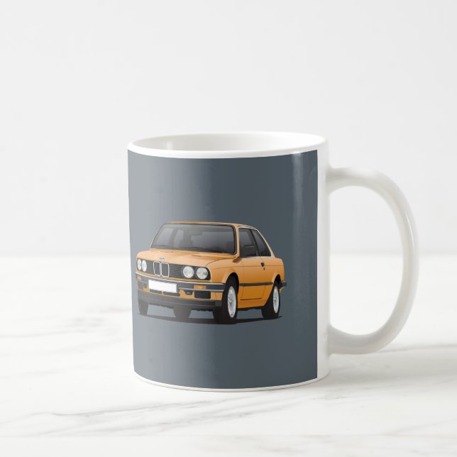 Caneca De Café BMW 3 séries, E30, alaranjado (Direita)