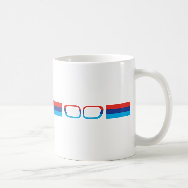 Caneca De Café BMW M faixas horizontais e rins (Direita)