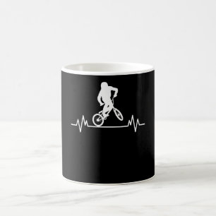 Caneca De Café BMX Heartbeat Design Funny Rider Bicicleta Bicicle