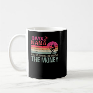 Caneca De Café BMX Nana Eu Só Prenho A Bicicleta E Mão Sobre O Mo