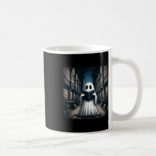 Caneca De Café Bo Bibliotecário do Halloween da Biblioteca Ghost 