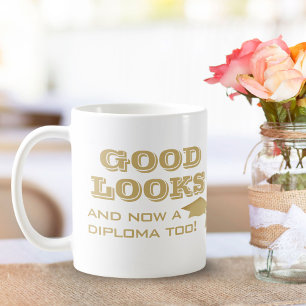Caneca De Café Boa Aparência e Agora Diploma Também Divertida Gra