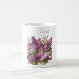 Caneca De Café Boa Floral Lilás Florada Estética Minimalista