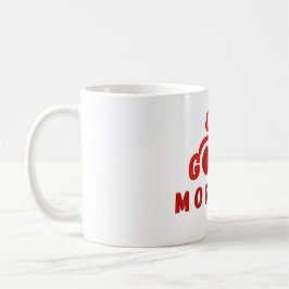 Caneca de Café Boa Manhã com Laço Vermelho Fofo de