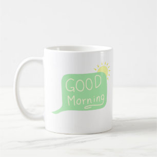 Caneca De Café Boa Manhã Palavra Boca Sol